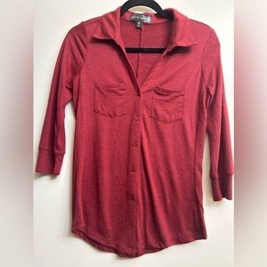 Red Button Up Size: S